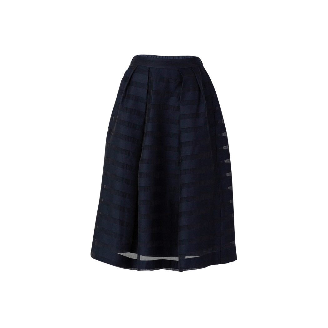 Stripe Circle Midi Skirt