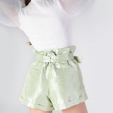 High Waisted Paperbag Shorts