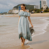 Ruffle Off-Shoulder Maxi Dress