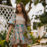 Puff Sleeve Floral Mini Dress